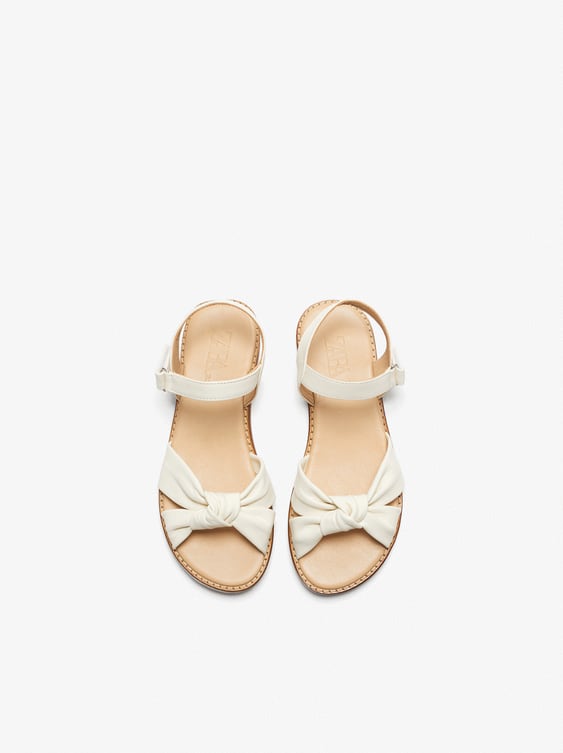 White Bow Sandals