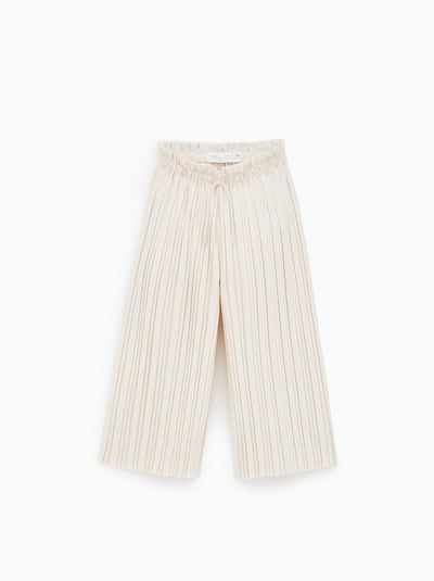 Off-white PLeated Wide-leg Pants
