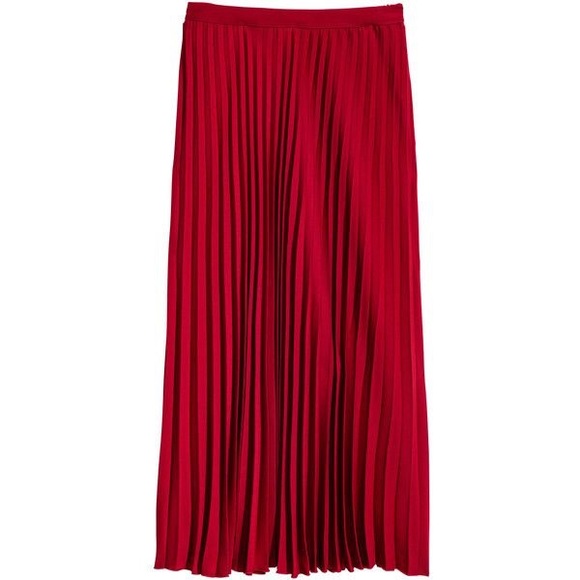 Pleated Red skirt
