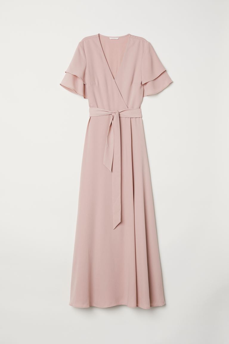 Light Pink Wrap Dress